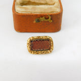 Georgian Small 15ct Yellow Gold Mourning Brooch Antique c1820