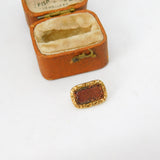 Georgian Small 15ct Yellow Gold Mourning Brooch Antique c1820