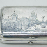 19th Century Russian Sterling Silver Niello Snuff Box Antique 1882 Moscow