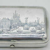 19th Century Russian Sterling Silver Niello Snuff Box Antique 1882 Moscow