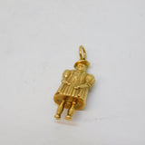 9ct Yellow Gold King Henry VIII Charm Pendant Vintage 1972 Birmingham