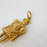 9ct Yellow Gold King Henry VIII Charm Pendant Vintage 1972 Birmingham