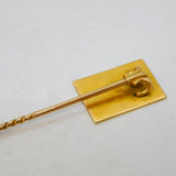 Victorian 18ct Gold & Colourful Enamel 'Jack of Clubs' Stick Pin Antique c1890s