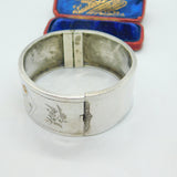 Aesthetic Movement 9ct Gold & Sterling Silver Bangle Bracelet Antique c1860