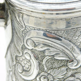 Queen Anne Britannia Standard Silver Floral Coffee Pot Antique 1712 London