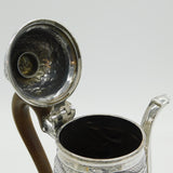 Queen Anne Britannia Standard Silver Floral Coffee Pot Antique 1712 London