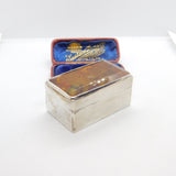 Sterling Silver & Red Agate Topped Trinket Box 1991 Birmingham Vintage