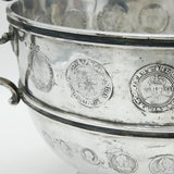 Sterling Silver Two-Handled Early Coin Set Trophy Cup Antique 1903 London