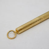 9ct Yellow Gold Engine Turned Propelling Toothpick Vintage 1975 Birmingham