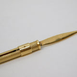 9ct Yellow Gold Engine Turned Propelling Toothpick Vintage 1975 Birmingham