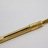 9ct Yellow Gold Engine Turned Propelling Toothpick Vintage 1975 Birmingham