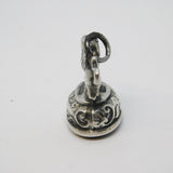Edwardian Sterling Silver Carnelian Set Lion Form Fob Seal Antique 1902 Birmingham