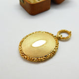 Regency 15ct Gold Cased Watercolour Mourning Pendant Locket c1830 Antique