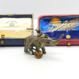 Victorian Vienna Cold Painted Bronze Boys Cleaning Elephant Sculpture Antique c1860