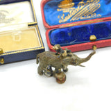 Victorian Vienna Cold Painted Bronze Boys Cleaning Elephant Sculpture Antique c1860