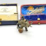 Victorian Vienna Cold Painted Bronze Boys Cleaning Elephant Sculpture Antique c1860