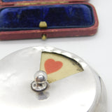 Sterling Silver Trumps Cards Marker Antique 1923 Birmingham Lawrence Emanuel