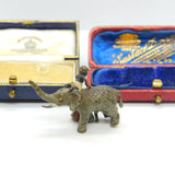 Victorian Vienna Cold Painted Bronze Boys Cleaning Elephant Sculpture Antique c1860