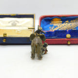 Victorian Vienna Cold Painted Bronze Boys Cleaning Elephant Sculpture Antique c1860