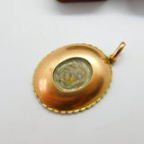 Georgian 15ct Gold, Watercolour Miniature & Hair Plait Mourning Locket c1790