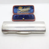Sterling Silver Curved Snuff Box or Case Vintage 1994 London Import Gilded