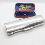 Sterling Silver Curved Snuff Box or Case Vintage 1994 London Import Gilded