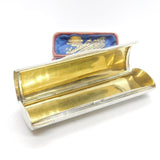 Sterling Silver Curved Snuff Box or Case Vintage 1994 London Import Gilded