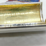 Sterling Silver Curved Snuff Box or Case Vintage 1994 London Import Gilded