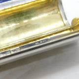 Sterling Silver Curved Snuff Box or Case Vintage 1994 London Import Gilded