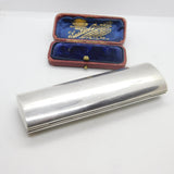 Sterling Silver Curved Snuff Box or Case Vintage 1994 London Import Gilded