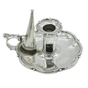 George IV Sterling Silver Floral Candle Chamberstick Antique 1826 London
