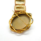 Victorian Pinchbeck & Carved Lava High Relief Cameo Brooch c1850 Antique