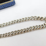 Sterling Silver Graduating Albert Watch Chain 1912 Art Deco with Fob Birmingham
