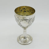 Irish George III Sterling Silver Floral Goblet Chalice Antique 1797 Dublin
