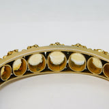 19th Century Austro-Hungarian Sterling Silver Gilt, Citrine Bangle Bracelet c1860