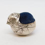 Edwardian Sterling Silver Baby Chick Pin Cushion Antique 1908 Chester S. Mordan