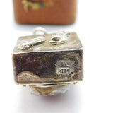 Victorian Australian Large Sterling Silver Carnelian Set Lion Pendant c1890