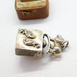 Victorian Australian Large Sterling Silver Carnelian Set Lion Pendant c1890