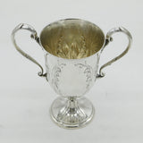 Victorian Sterling Silver Lily Pattern Loving Cup Antique 1859 London