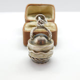 Victorian Australian Large Sterling Silver & Chalcedony Seal Stamp Pendant c1890