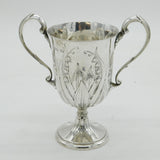 Victorian Sterling Silver Lily Pattern Loving Cup Antique 1859 London