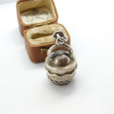 Victorian Australian Large Sterling Silver & Chalcedony Seal Stamp Pendant c1890