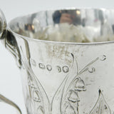 Victorian Sterling Silver Lily Pattern Loving Cup Antique 1859 London