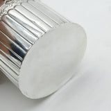 Victorian Sterling Silver Floral Pattern Tea Caddy Antique 1889 Sheffield