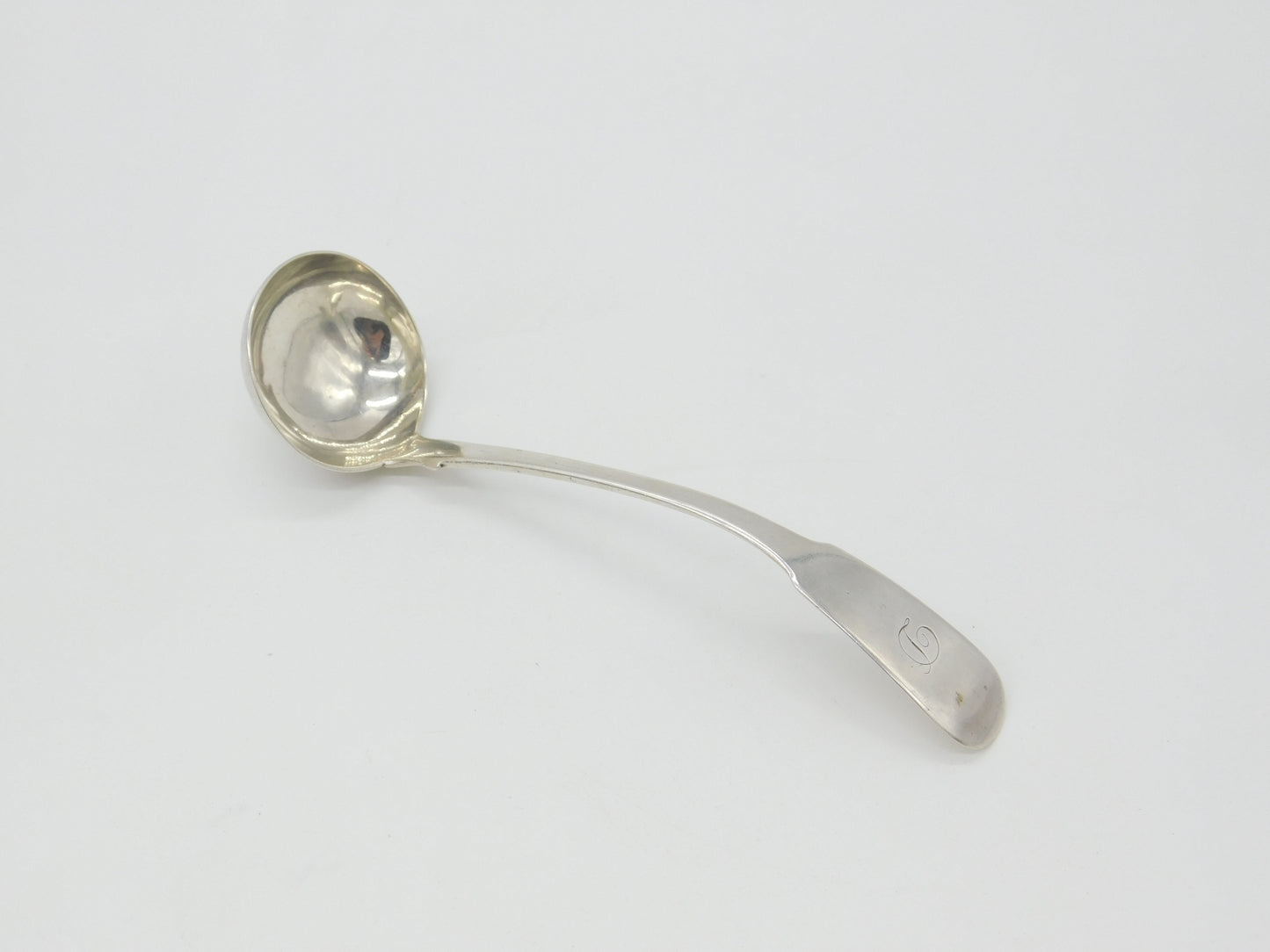 Scottish Provincial Dundee Sterling Silver Fiddle Thread Ladle c1820 Georgian