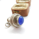 Victorian Australian Large Sterling Silver Cabochon Spinning Top Pendant c1890