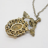 19th Century Austro-Hungarian Silver, Sapphire, Seed Pearl Pendant Necklace c1860