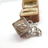 Victorian Australian Large Sterling Silver Horse & Blue Hardstone Pendant c1890