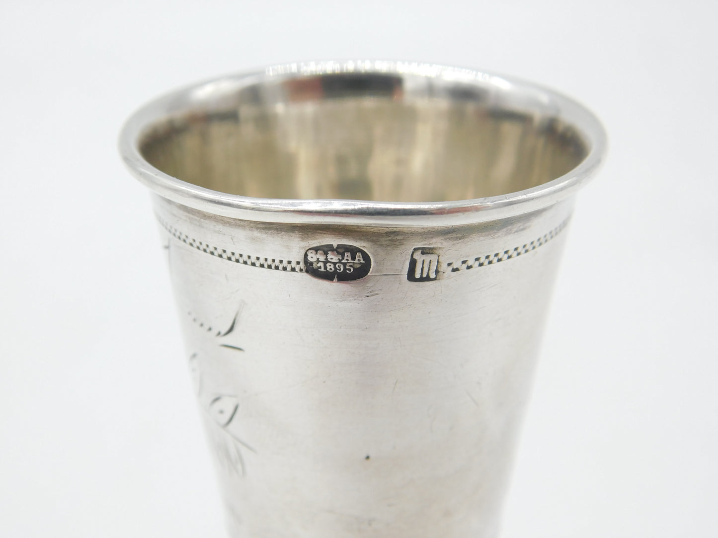 Anatoliì Apollonovich Artsibashev Russian Silver Kiddush Cup Antique 1895 Victorian