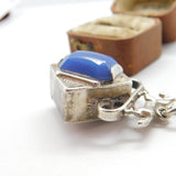 Victorian Australian Large Sterling Silver Horse & Blue Hardstone Pendant c1890
